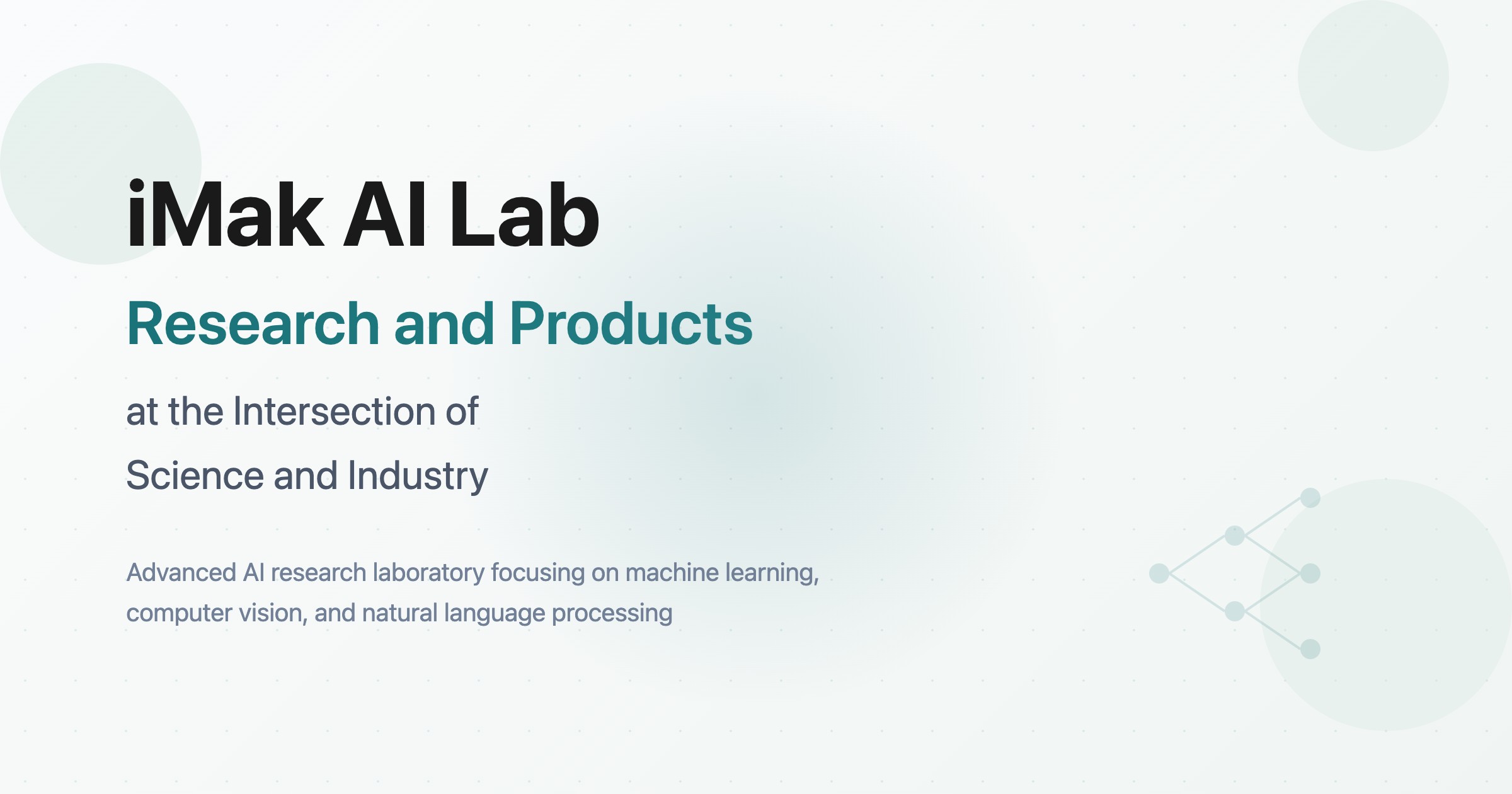 iMak AI Lab - AI Research Laboratory
